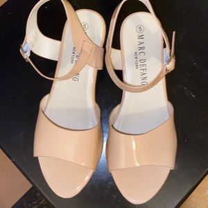 Marc Defang Nude Wedges size 2/3 girls